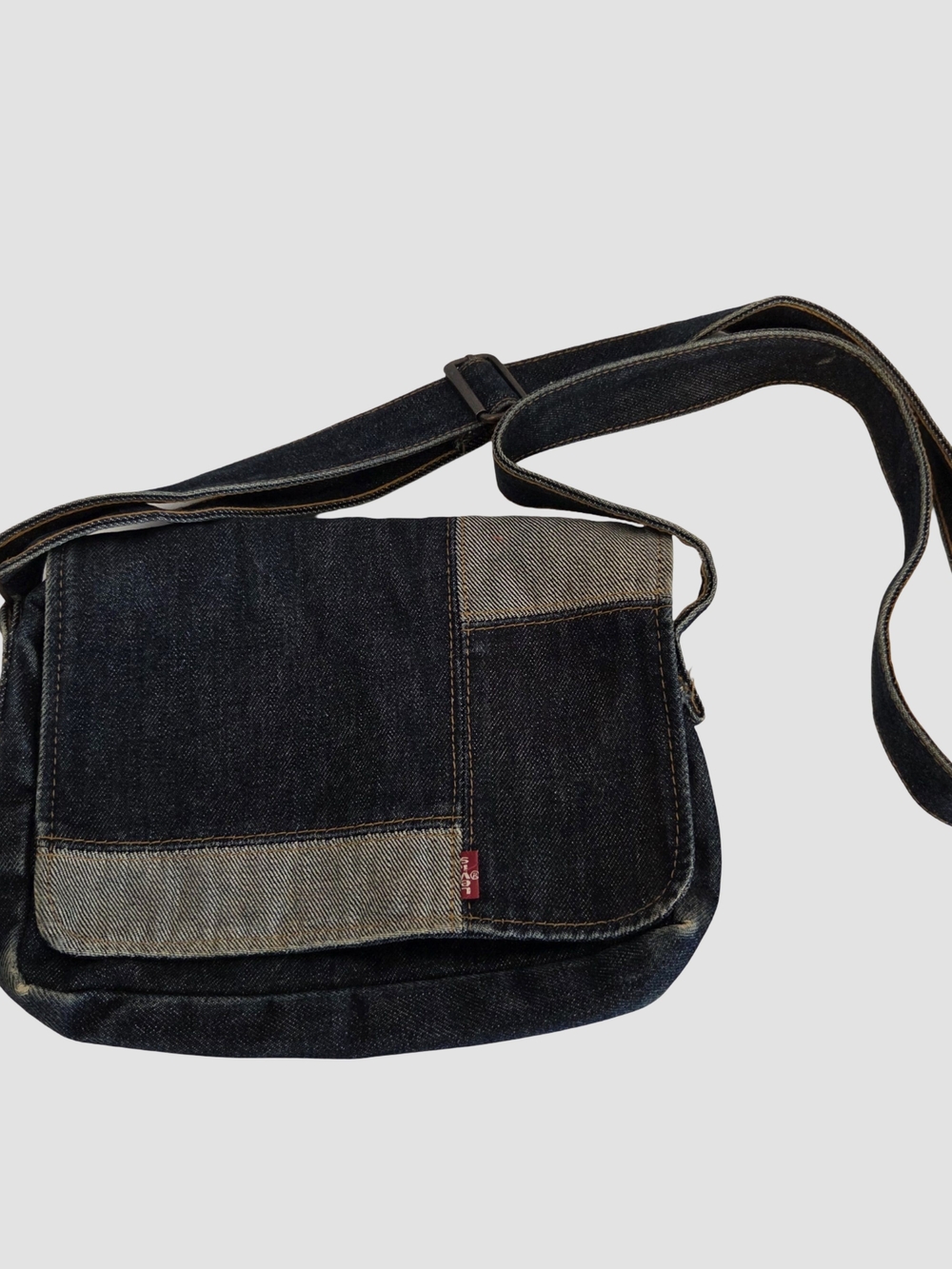 Vintage Levi's Crossbody Flap Denim Messenger Bag Adjustable Strap